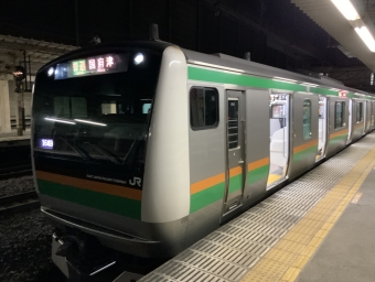 小山駅から東京駅の乗車記録(乗りつぶし)写真