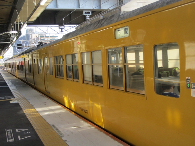 鉄道乗車記録の写真:列車・車両の様子(未乗車)(3)        「岩国駅に停車していたクハ115-3002の側面」