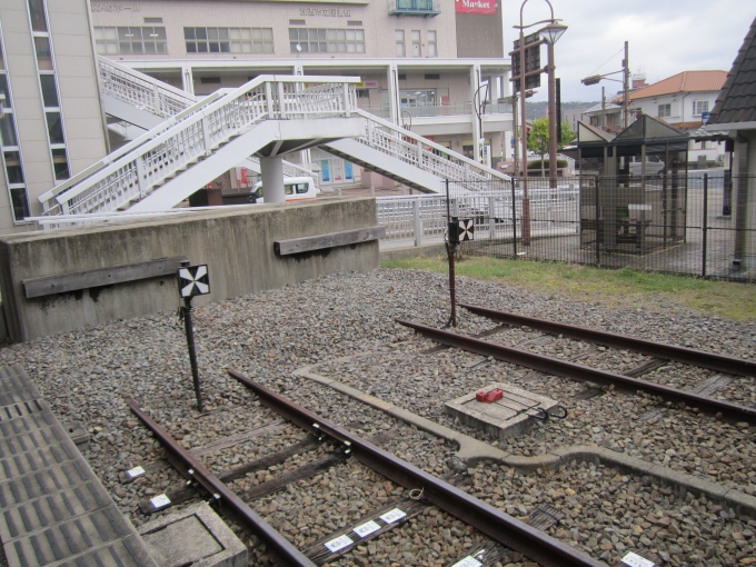 鉄道乗車記録の写真:駅舎・駅施設、様子(2)        「北条町駅の終点マーク」