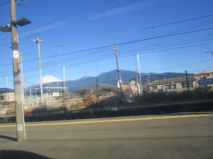 鉄道乗車記録の写真:車窓・風景(1)        「原駅から望む富士山」