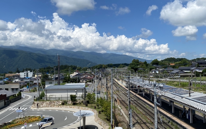 鉄道乗車記録の写真:駅舎・駅施設、様子(1)          「小淵沢駅舎３階の展望フロアからの眺めです！」