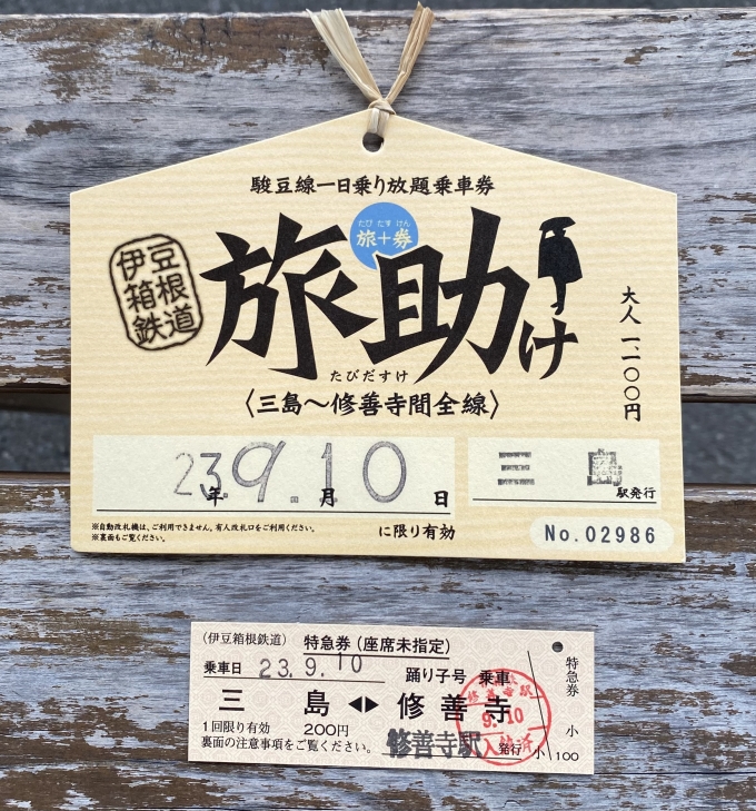 鉄道乗車記録の写真:きっぷ(2)        「修善寺三島間は200円です。」