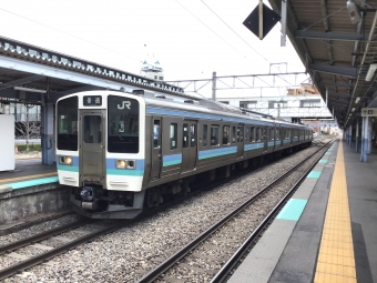 甲府駅から茅野駅の乗車記録(乗りつぶし)写真