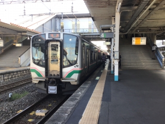 郡山駅から福島駅の乗車記録(乗りつぶし)写真
