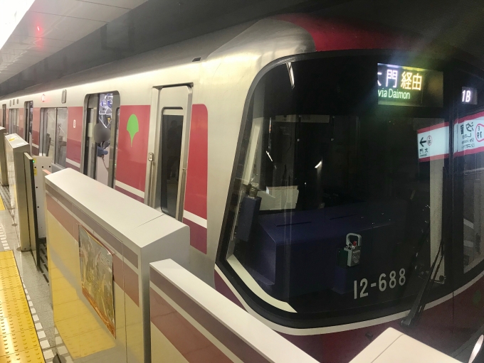鉄道乗車記録の写真:乗車した列車(外観)(1)          「汐留駅で出発待機中の乗車列車」