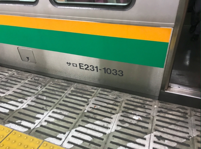 鉄道乗車記録の写真:車両銘板(1)        「下車時に撮影した乗車車両の番号。」