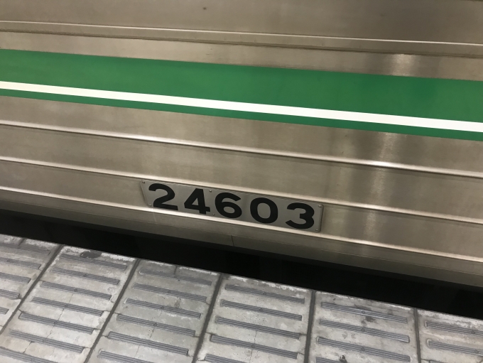 鉄道乗車記録の写真:車両銘板(5)        「乗車車両外面の車両番号」