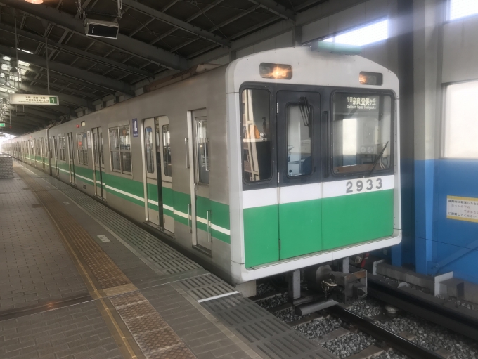 鉄道乗車記録の写真:乗車した列車(外観)(1)        「大阪港駅に到着した乗車列車。」