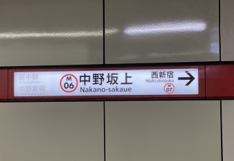 中野坂上駅 写真:駅名看板