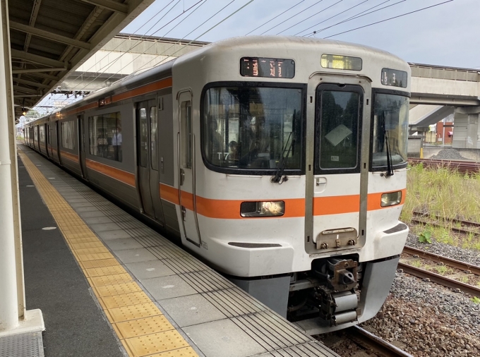 鉄道乗車記録の写真:乗車した列車(外観)(1)        「吉原駅に到着する乗車列車。」