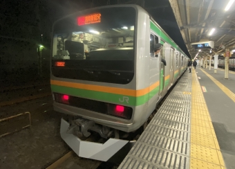国府津駅から武蔵小杉駅の乗車記録(乗りつぶし)写真