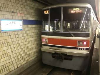 大手町駅から日吉駅の乗車記録(乗りつぶし)写真