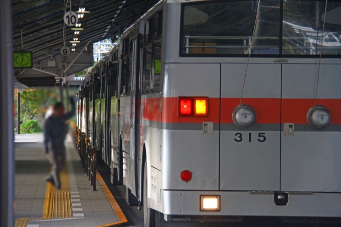 鉄道乗車記録の写真:列車・車両の様子(未乗車)(1)        「扇沢駅の乗車場の様子(乗車した車両ではない)」