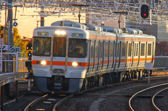 鉄道乗車記録の写真:乗車した列車(外観)(1)          「浜松駅に入線する乗車列車。」