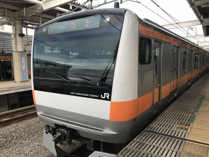 鉄道乗車記録の写真:乗車した列車(外観)(1)        「武蔵小金井駅到着後の乗車列車」