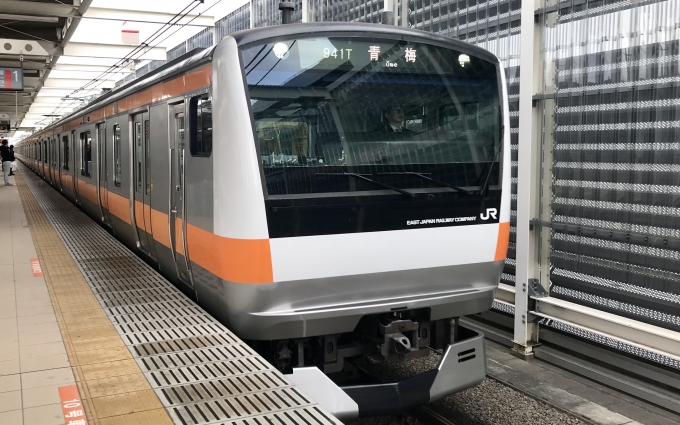 鉄道乗車記録の写真:乗車した列車(外観)(1)          「武蔵小金井駅に到着する乗車列車」