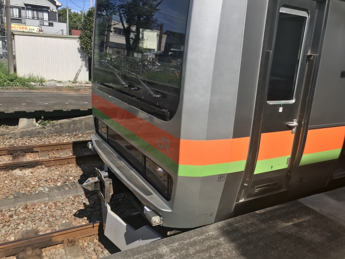 鉄道乗車記録の写真:乗車した列車(外観)(3)        「金子駅到着後に再度乗車車両を撮影。」