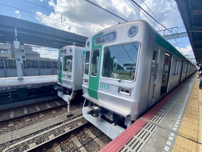 鉄道乗車記録の写真:乗車した列車(外観)(1)        「竹田駅に到着した乗車列車。」