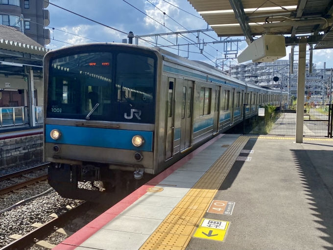 鉄道乗車記録の写真:乗車した列車(外観)(1)        「桃山駅に入線する乗車列車。」