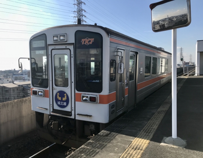鉄道乗車記録の写真:乗車した列車(外観)(1)          「小田井駅を出発する乗車車両を撮影。」