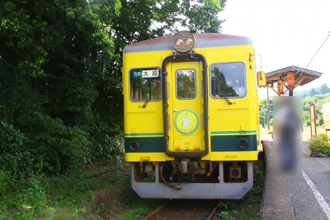 鉄道乗車記録の写真:乗車した列車(外観)(1)          「上総中野駅で出発待機中の乗車列車。」