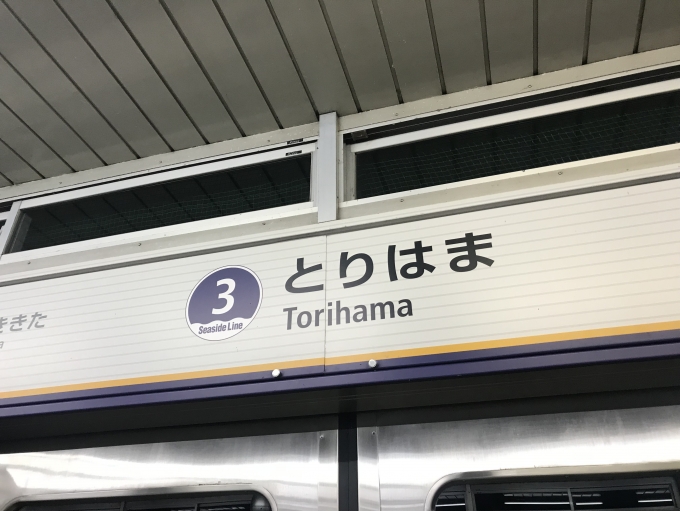 鉄道乗車記録の写真:駅名看板(2)        「鳥浜駅から乗車。」