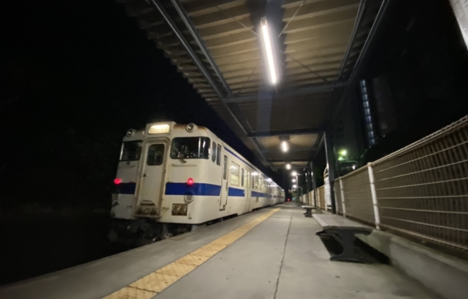 鉄道乗車記録の写真:乗車した列車(外観)(6)        「志井公園駅に到着した乗車列車。」