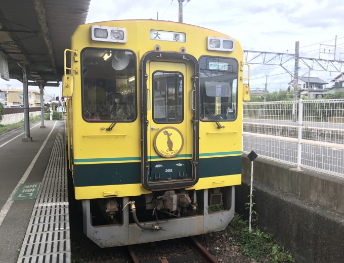 鉄道乗車記録の写真:乗車した列車(外観)(1)          「大原駅到着後に撮影した乗車車両。」