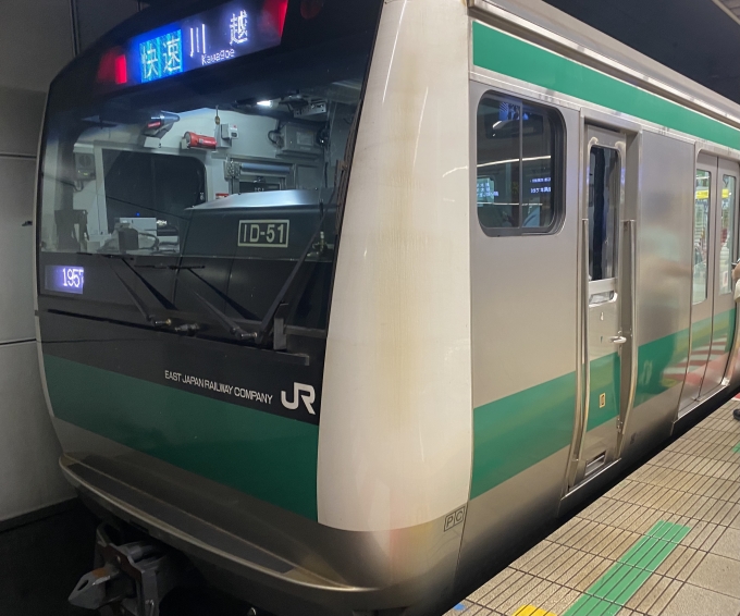 鉄道乗車記録の写真:乗車した列車(外観)(1)          「東京テレポート駅に到着した乗車車両。」