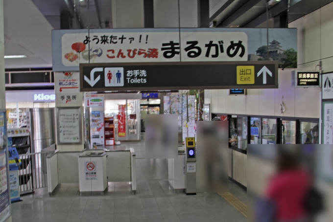 鉄道乗車記録の写真:駅舎・駅施設、様子(4)        「丸亀駅改札。」