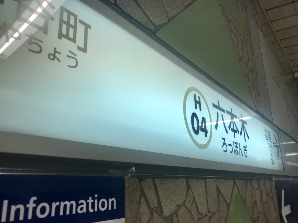 鉄レコ写真 2 駅名看板 乗車記録 乗りつぶし 六本木駅から中目黒駅 19年04月日 By りんたろうさん レイルラボ Raillab