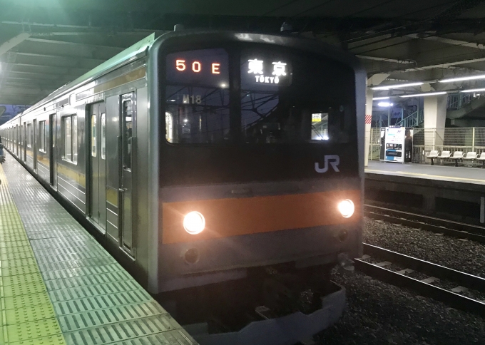 鉄道乗車記録の写真:乗車した列車(外観)(1)          「府中本町駅に入線する乗車車両」