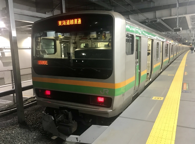 鉄道乗車記録の写真:乗車した列車(外観)(1)          「川崎駅到着後の乗車列車」