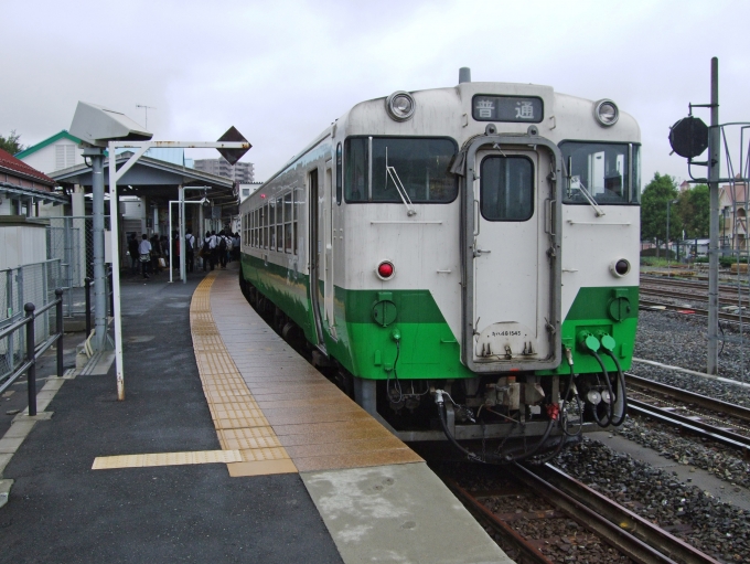 鉄道乗車記録の写真:乗車した列車(外観)(2)        「石巻駅に到着した乗車列車。」