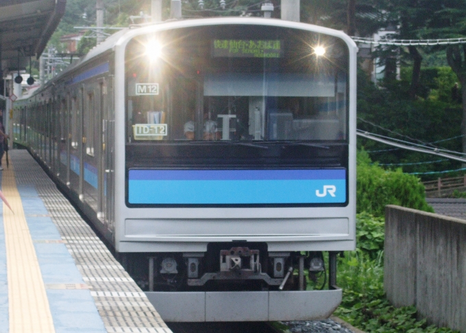 鉄道乗車記録の写真:乗車した列車(外観)(1)          「松島海岸駅に到着する乗車列車。」