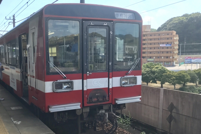 鉄道乗車記録の写真:乗車した列車(外観)(1)        「鹿島神宮駅到着後の乗車車両。」
