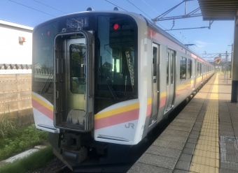 新潟駅から岩船町駅の乗車記録(乗りつぶし)写真