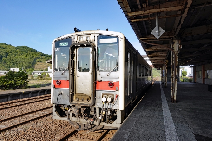 鉄道乗車記録の写真:乗車した列車(外観)(4)        「留萌に到着した4929D」