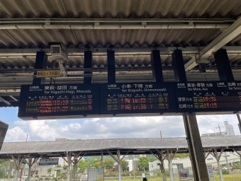 長門市駅から仙崎駅の乗車記録(乗りつぶし)写真