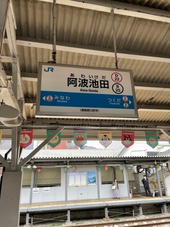 阿波池田駅から琴平駅の乗車記録(乗りつぶし)写真