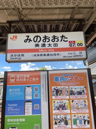 美濃太田駅 写真:駅名看板