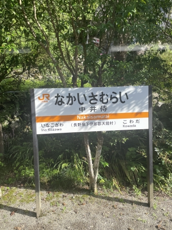 中井侍駅から飯田駅の乗車記録(乗りつぶし)写真