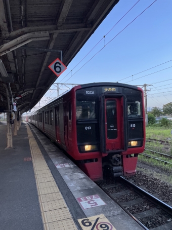 鳥栖駅から大牟田駅の乗車記録(乗りつぶし)写真