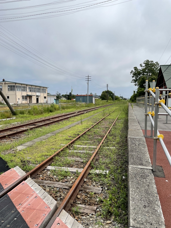 鉄道乗車記録の写真:駅舎・駅施設、様子(2)        「この先にはもう、列車が走る線路はないんだなぁと思うと、ちょっと寂しいです。」