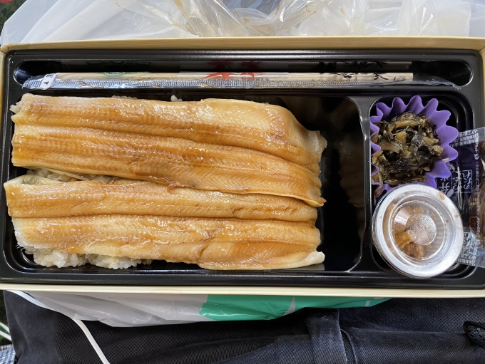 鉄道乗車記録の写真:駅弁・グルメ(1)        「広島で買っておいたお昼ご飯。
結構食べがいのある量でした。」