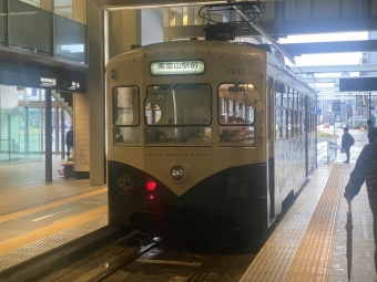 富山駅停留場から新富町停留場の乗車記録(乗りつぶし)写真