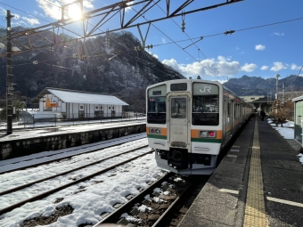 横川駅から高崎駅の乗車記録(乗りつぶし)写真