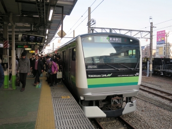 八王子駅から菊名駅の乗車記録(乗りつぶし)写真