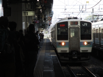 松本駅から長野駅の乗車記録(乗りつぶし)写真