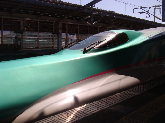 鉄道乗車記録の写真:乗車した列車(外観)(2)        「はやぶさにも用いられるE5系です。」